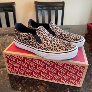 Van’s worn once.  Just like new. Leopard print